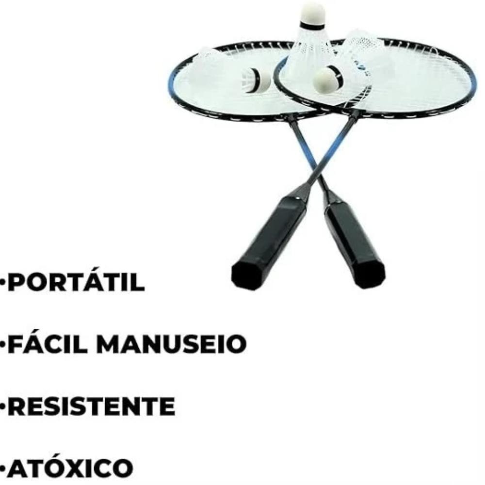 Kit Badminton Com 2 Raquetes, 2 Petecas E Bolsa De Transporte - 5