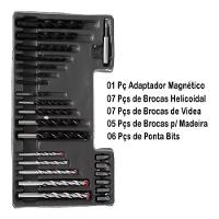 Jogo De Brocas, Bits E Buchas Com 300 Peças Kit Completo Para Perfuração E Fixação - 2