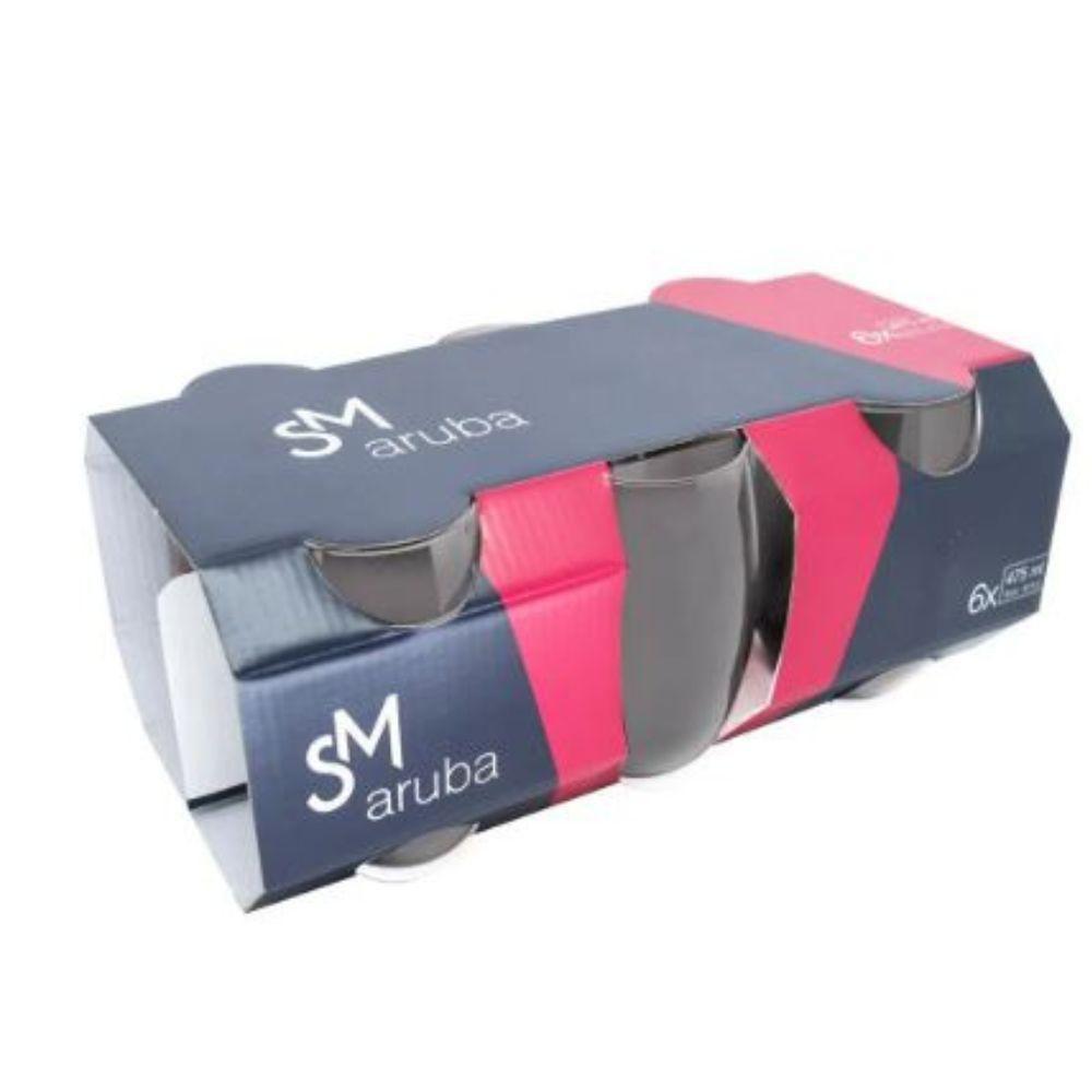 Jogo De Copos Aruba Cinza Sm 465ml 6 Und - Élpis Móveis - 4