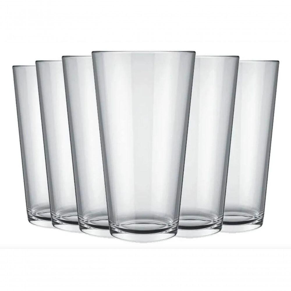 Conjunto De Copos De Vidro Cairo 350ml Transparente Com 6und Élpis Móveis - 1