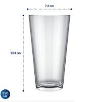 Conjunto De Copos De Vidro Cairo 350ml Transparente Com 6und Élpis Móveis - 2