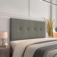 Cabeceira Painel Nina Para Cama Box Casal 140 Cm Linho Cor A26 Grafite - 5