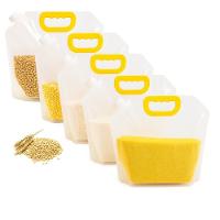Kit 5 Sacos Reutilizáveis 1500ml Para Armazenamento De Alimentos, Grãos E Líquidos - 1