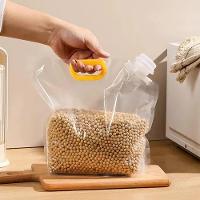 Kit 5 Sacos Reutilizáveis 1500ml Para Armazenamento De Alimentos, Grãos E Líquidos - 5