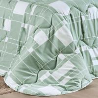 Edredom Cobertor Belle Super King 400 Fios Dupla Face Estampado Quadriculado Verde - 3