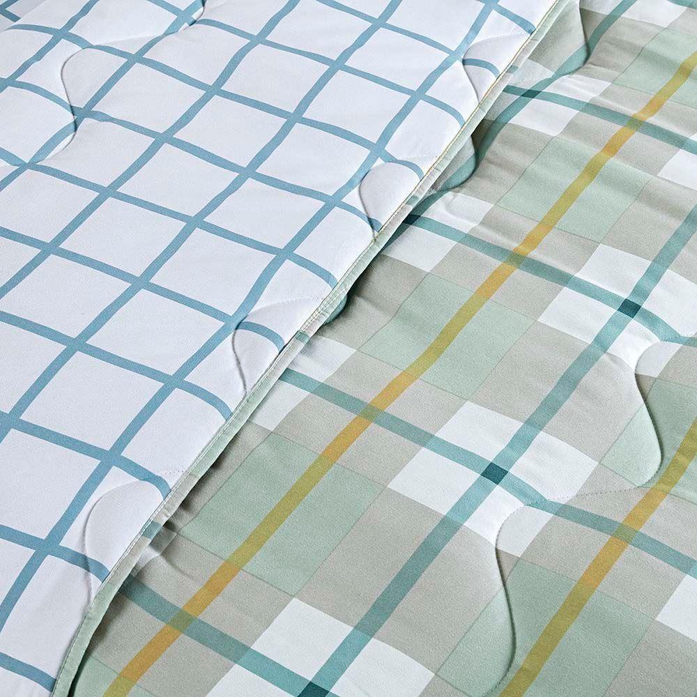 Edredom Benim King 01 Peça Micropercal 400 Fios Dupla Face Estampado - York - 100% Poliéster - 4