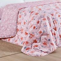 Edredom Benim King 01 Peça Micropercal 400 Fios Dupla Face Estampado - Flora Rosa - 100% Poliéster - 4