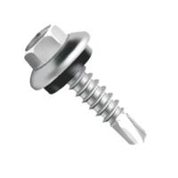 Parafuso Para Telha Auto-brocante Com Arruela 14 X 1.1/2'' (cento) - Jomarca - 1