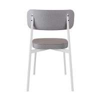 Cadeira Alloa Fixa Com 4 Pés 50 X 44,7 X 83,8 Cm Com 2 Unidade Corriente Cinza Claro Courino Preto - 6