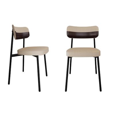 Cadeira Alloa Fixa Com 4 Pés 50 X 44,7 X 83,8 Cm Com 2 Unidade Corriente Areia Courino Café