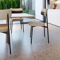 Cadeira Alloa Fixa Com 4 Pés 50 X 44,7 X 83,8 Cm Com 2 Unidade Corriente Areia Courino Café - 3