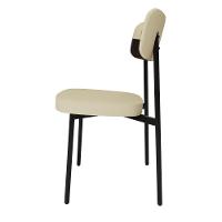 Cadeira Alloa Fixa Com 4 Pés 50 X 44,7 X 83,8 Cm Com 2 Unidade Corriente Areia Courino Café - 6