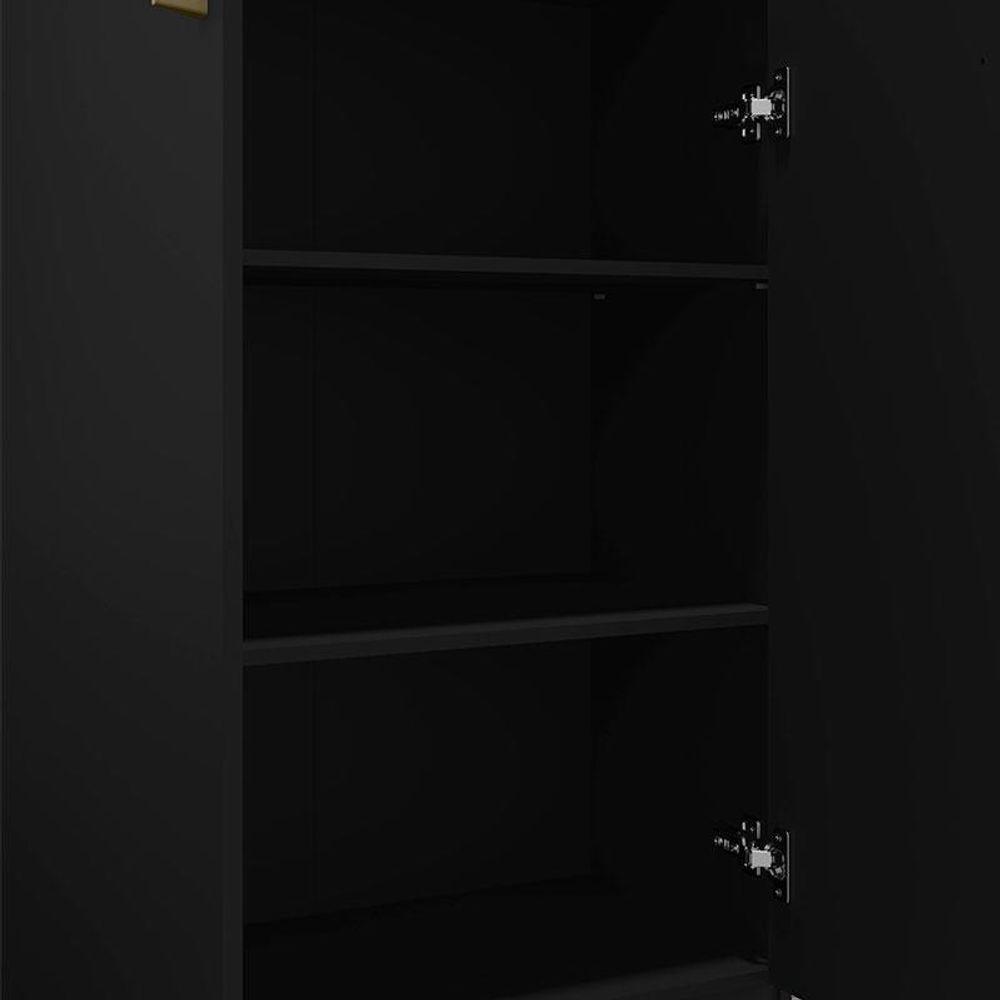 Armário Multiuso Luna Preto Fosco - Kits Paraná - 2