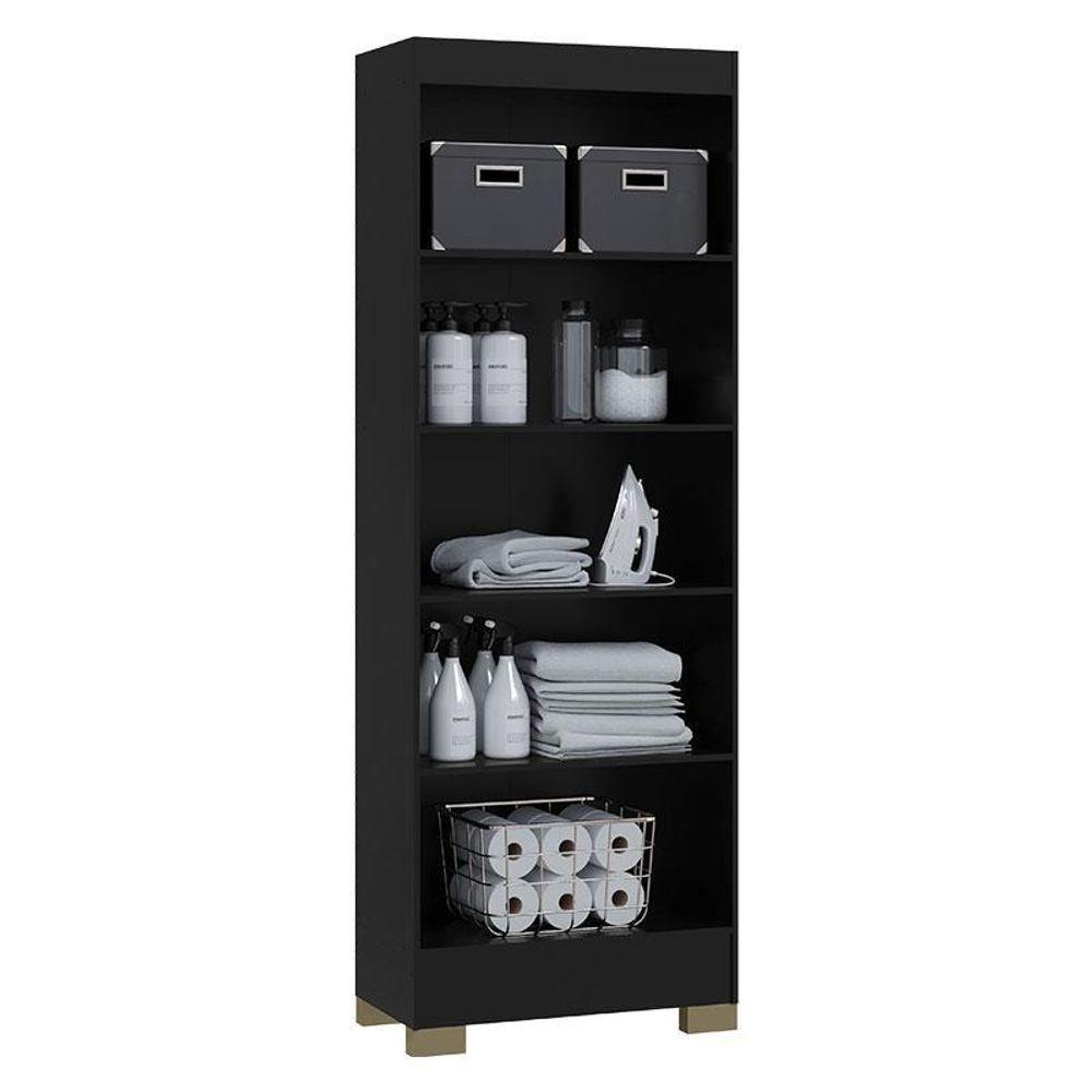 Armário Multiuso Luna Preto Fosco - Kits Paraná - 3