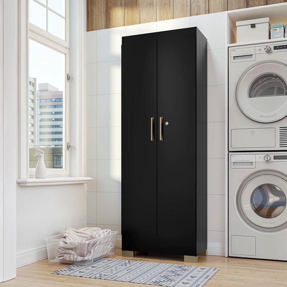 Armário Multiuso Luna Preto Fosco - Kits Paraná - 4