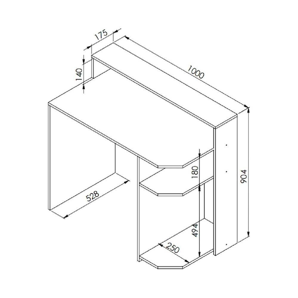 Mesa Gamer Com Suporte Para Cpu Multimóveis Cr25237 Preto Preto - 3