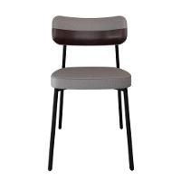 Cadeira Alloa Fixa Com 4 Pés 50 X 44,7 X 83,8 Cm Com 1 Unidade Corriente Cinza Claro Courino Café - 3