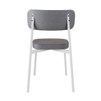 Cadeira Alloa Fixa Com 4 Pés 50 X 44,7 X 83,8 Cm Com 2 Unidade Corriente Cinza Courino Preto - 6