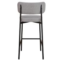 Banqueta Alloa Fixa Com 4 Pés 50 X 44,7 X 103,5 Mm Com 1 Unidade Corriente Cinza Claro Courino Preto - 5