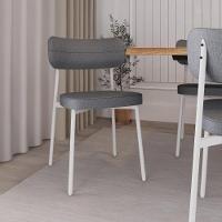 Cadeira Alloa Fixa Com 4 Pés 50 X 44,7 X 83,8 Cm Com 1 Unidade Corriente Cinza - 2