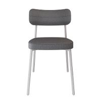 Cadeira Alloa Fixa Com 4 Pés 50 X 44,7 X 83,8 Cm Com 1 Unidade Corriente Cinza