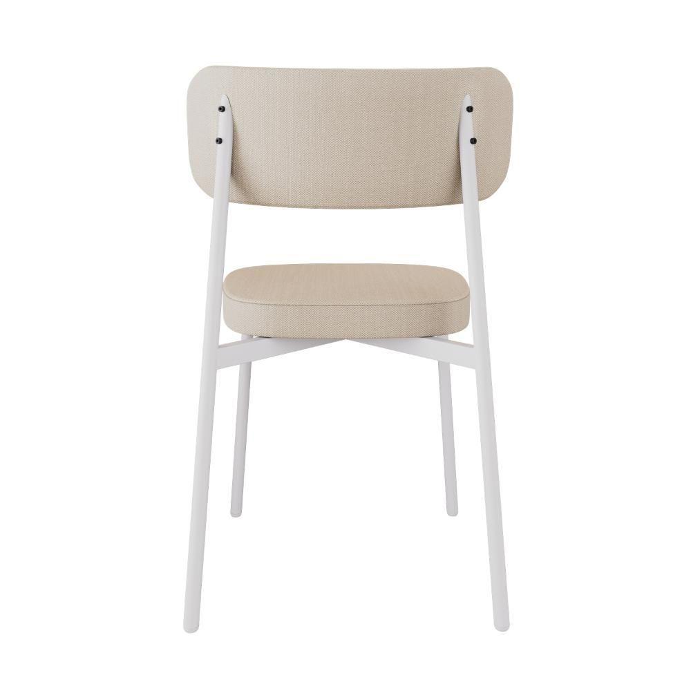 Cadeira Alloa Fixa Com 4 Pés 50 X 44,7 X 83,8 Cm Com 1 Unidade Corriente Areia Courino Preto - 5