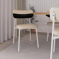 Cadeira Alloa Fixa Com 4 Pés 50 X 44,7 X 83,8 Cm Com 1 Unidade Corriente Areia Courino Preto - 2