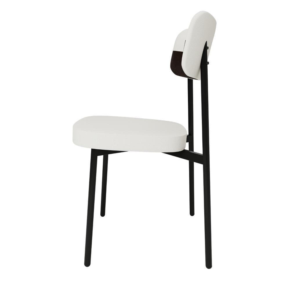 Cadeira Alloa Fixa Com 4 Pés 50 X 44,7 X 83,8 Cm Com 2 Unidade Corriente Palha Courino Café - 6