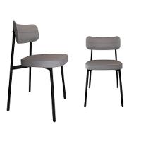 Cadeira Alloa Fixa Com 4 Pés 50 X 44,7 X 83,8 Cm Com 2 Unidade Corriente Cinza Claro - 1