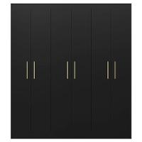 Guarda Roupa Casal Ipê 6 Portas Preto Fosco - Kits Paraná - 2