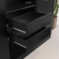 Guarda Roupa Casal Ipê 6 Portas Preto Fosco - Kits Paraná - 5