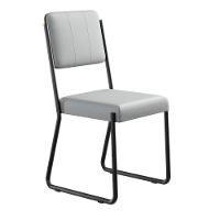 Conjunto 2 Cadeiras De Jantar Next Cinza Claro Corriente Courino Preto Estrutura Preta - 5