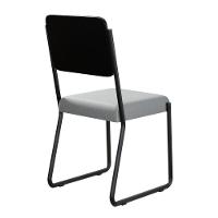 Conjunto 2 Cadeiras De Jantar Next Cinza Claro Corriente Courino Preto Estrutura Preta - 6