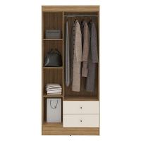 Guarda Roupa Solteiro Versa 3 Portas Freijó Off White Fosco - Kits Paraná - 4