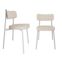 Conjunto 2 Cadeiras De Jantar Alloa Corriente Palha Estrutura Branca - 1