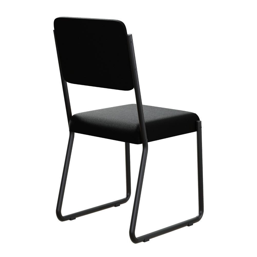 Conjunto 4 Cadeiras De Jantar Next Preto Corriente Estrutura Preta - 6