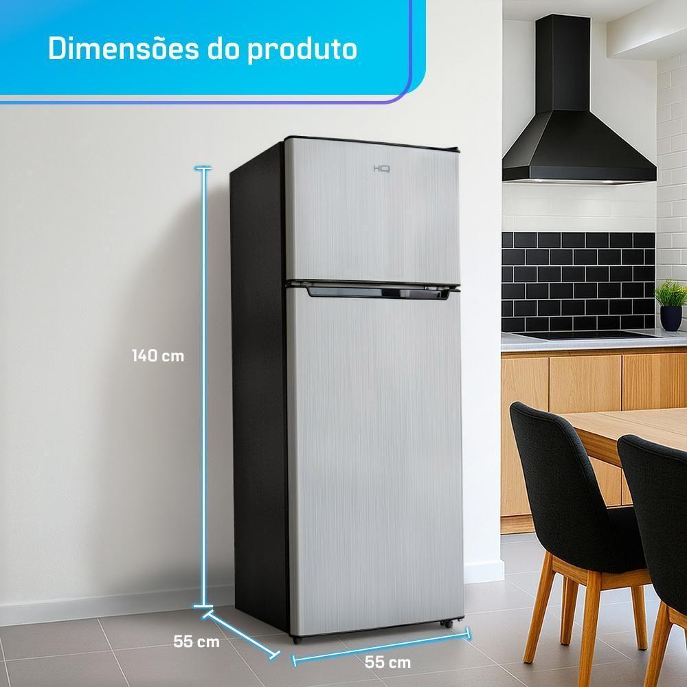 Geladeira Refrigerador HQ Defrost 230L Cinza HQ-230RDF 220V - 4