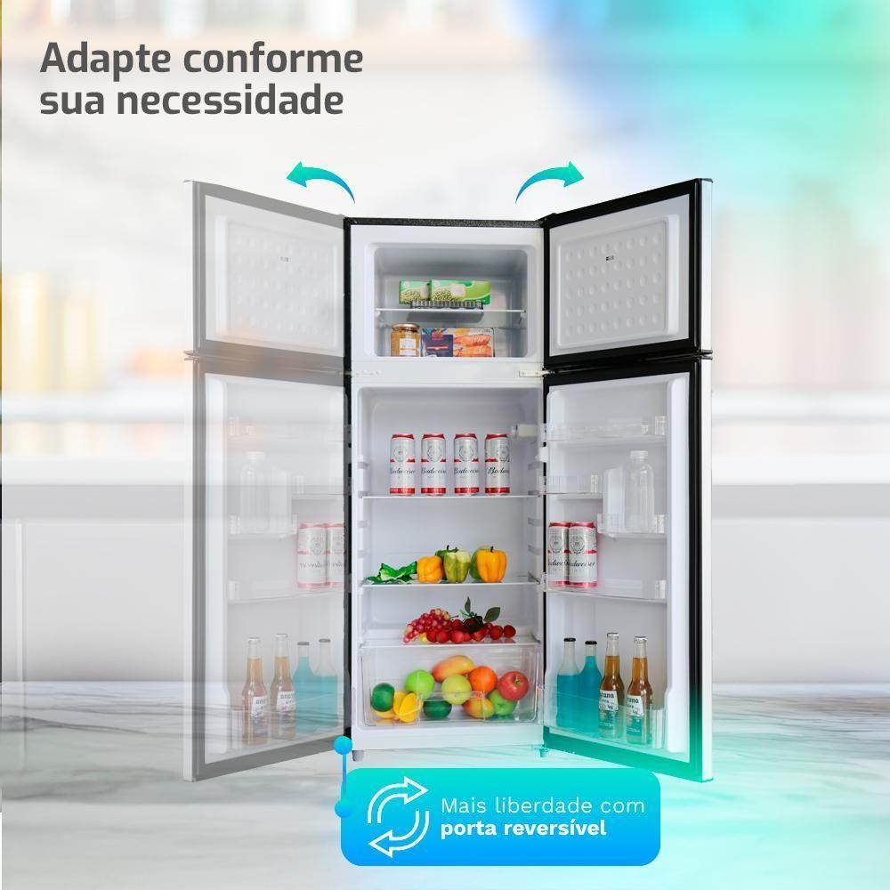 Geladeira Refrigerador HQ Defrost 230L Cinza HQ-230RDF 220V - 7