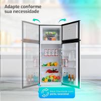 Geladeira Refrigerador HQ Defrost 230L Cinza HQ-230RDF 220V - 7
