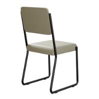 Conjunto 2 Cadeiras De Jantar Next Tecido Courino Bege Saara Estrutura Preta - 6