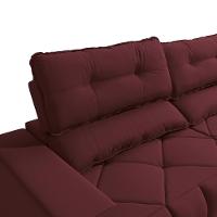 Sofá Retrátil Kappesberg Sander Veludo Bordô - 5