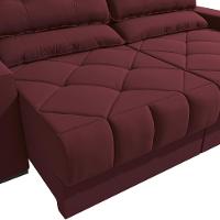 Sofá Retrátil Kappesberg Sander Veludo Bordô - 6