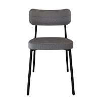 Cadeira Alloa Fixa Com 4 Pés 50 X 44,7 X 83,8 Cm Com 6 Unidade Corriente Cinza - 5