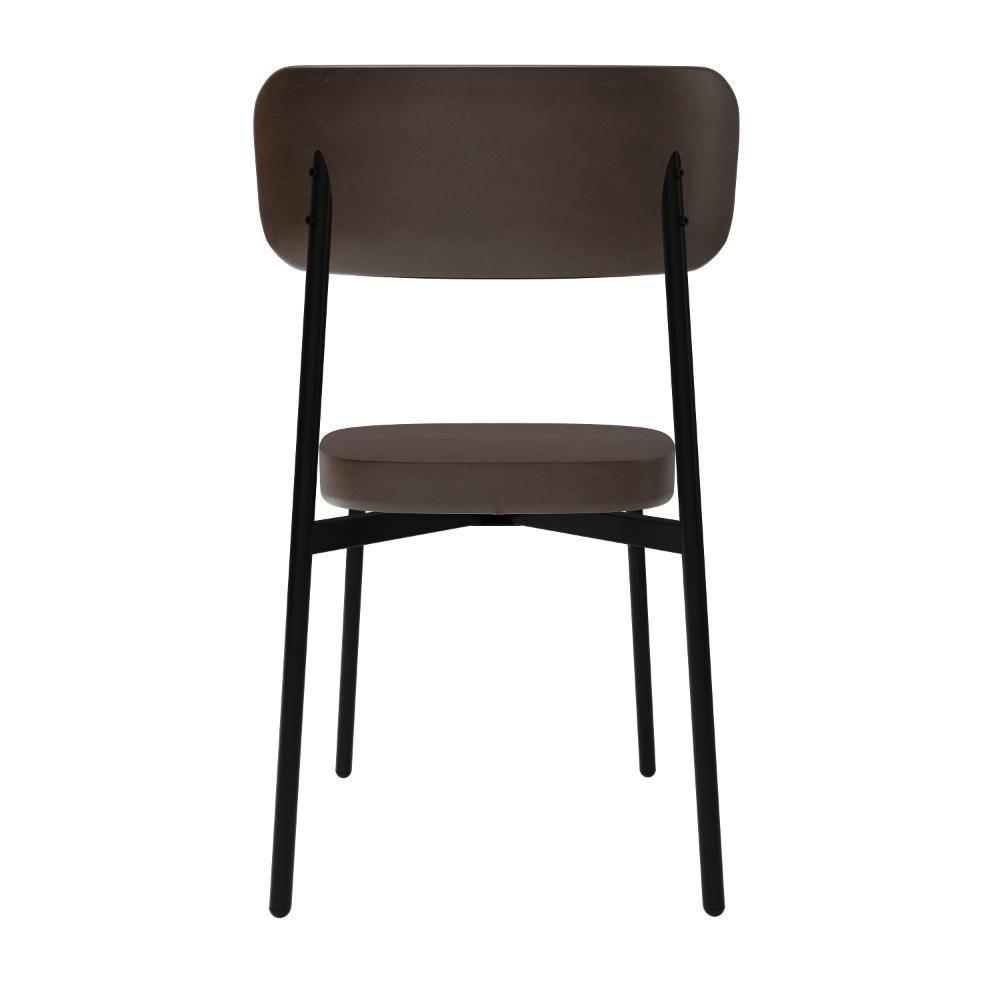 Conjunto 6 Cadeiras De Jantar Alloa Courino Whisky Estrutura Preta - 6