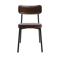 Conjunto 6 Cadeiras De Jantar Alloa Courino Whisky Estrutura Preta - 5