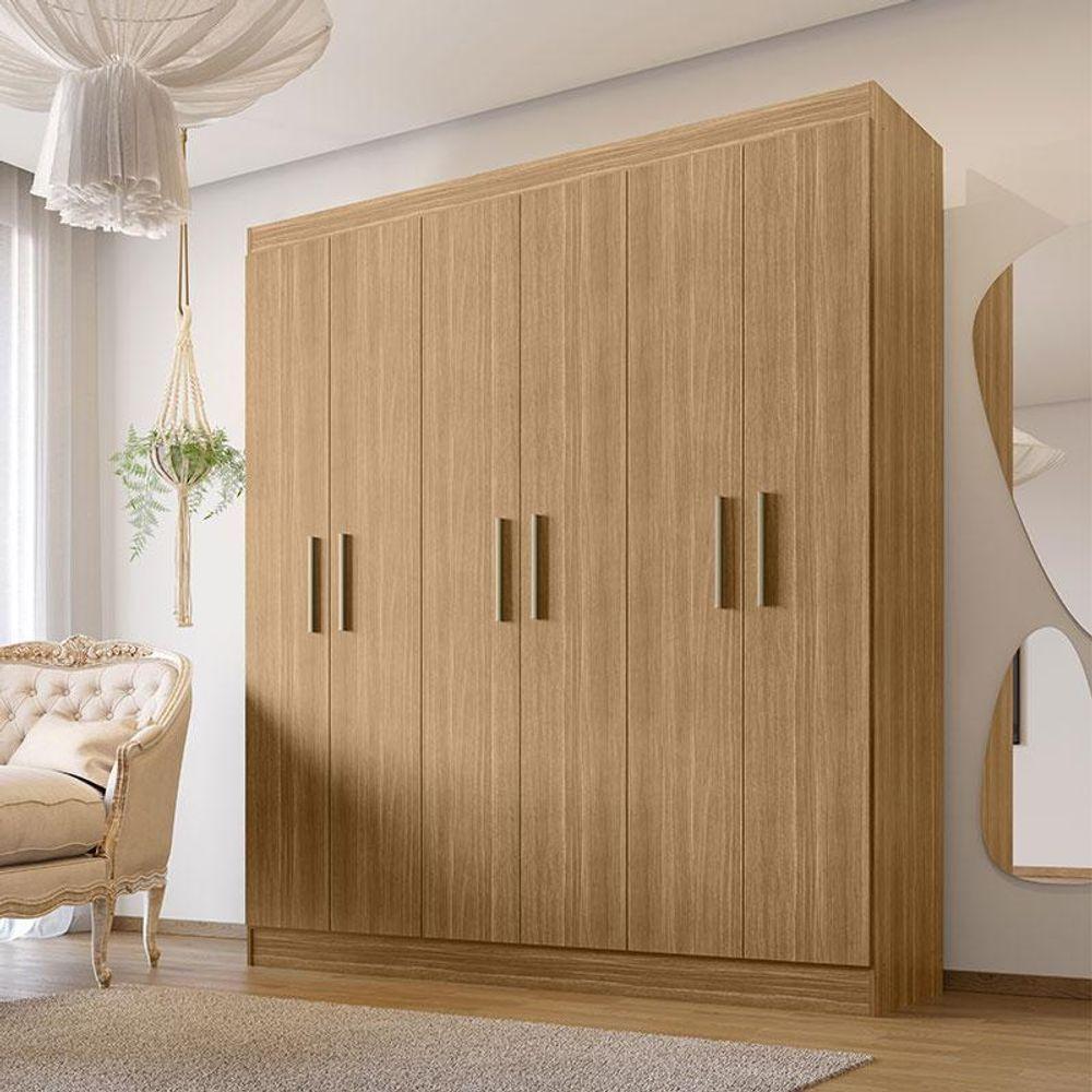 Guarda Roupa Casal Ipê 6 Portas Freijó Fosco - Kits Paraná - 4