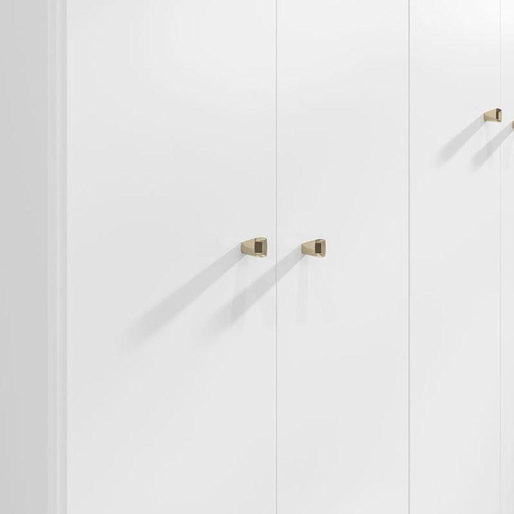 Guarda Roupa Solteiro Versa 6 Portas Branco Rosa Flex Fosco - Kits Paraná - 3