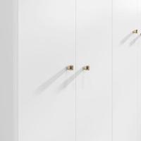 Guarda Roupa Solteiro Versa 6 Portas Branco Rosa Flex Fosco - Kits Paraná - 3