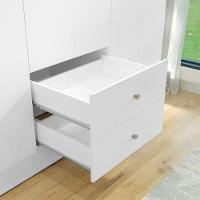 Guarda Roupa Solteiro Versa 6 Portas Branco Rosa Flex Fosco - Kits Paraná - 6