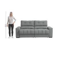 Sofá Retrátil Kappesberg Sander Linho Cinza